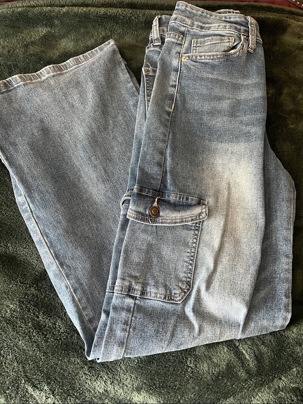 YMI Light Blue High-Rise Skater Jeans